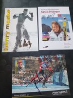 3 signierte Sport Autogrammkarten
