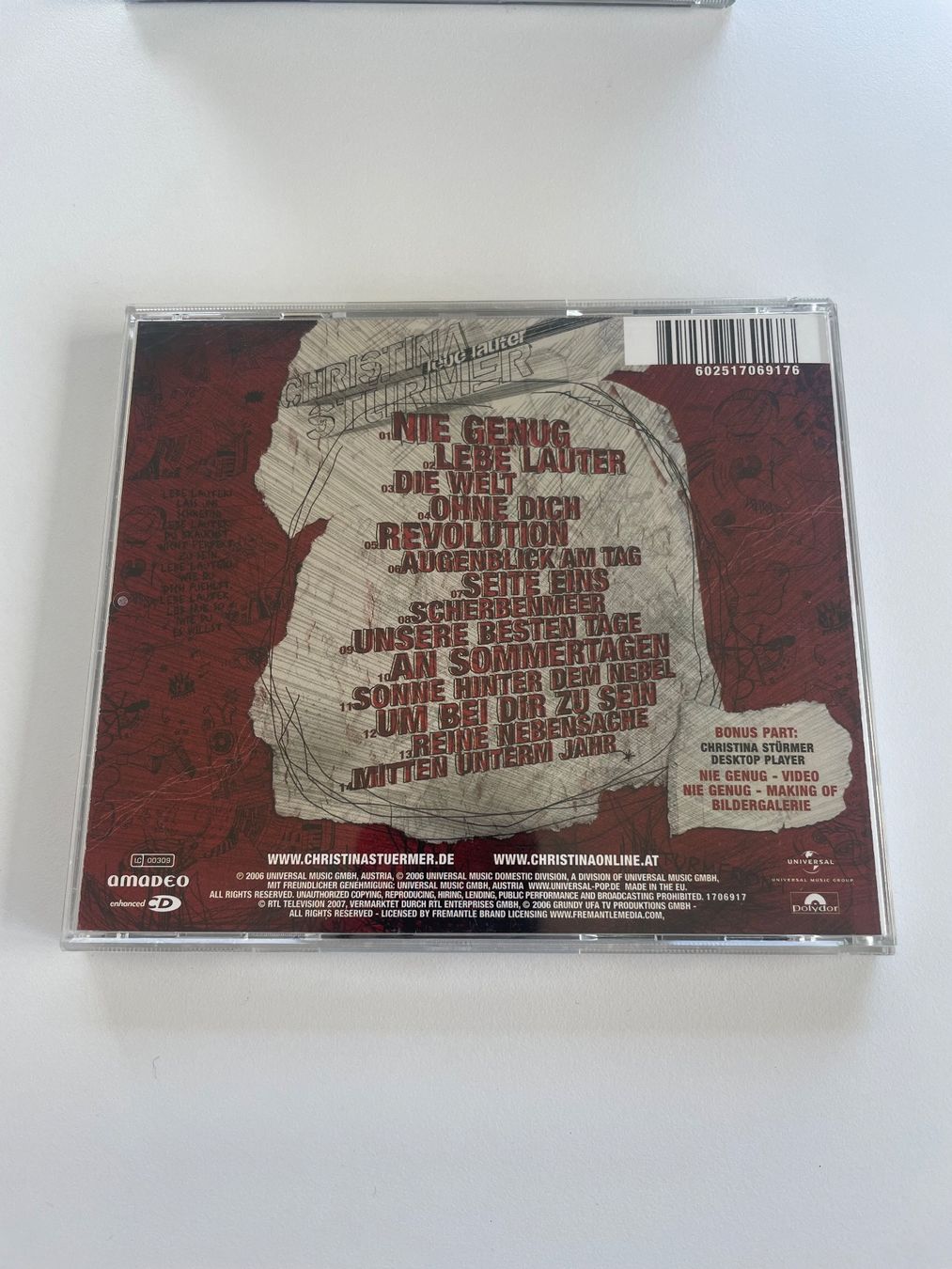CD: Christina Stürmer – Usato da Sargans venduto da Didis 1