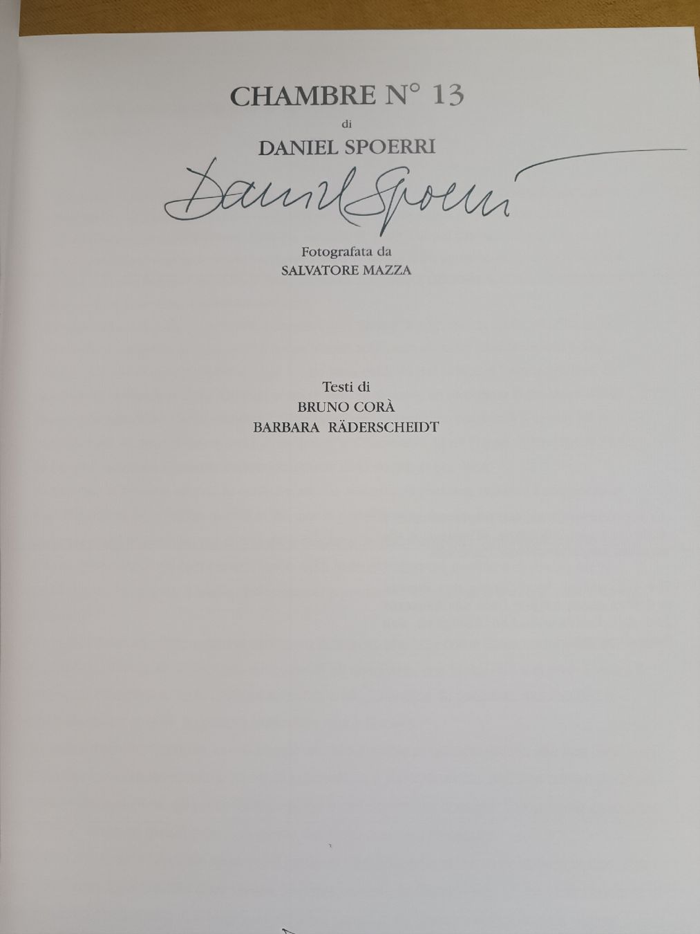 Libri: Daniel Spoerri - Chambre No 13 - Handsigniert  – Usato da Menziken venduto da Artographs 1