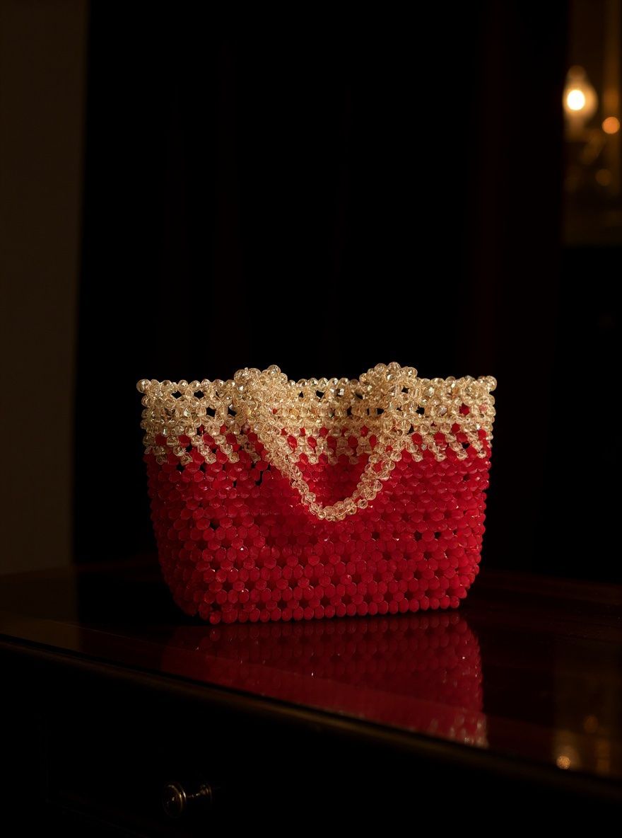 Borse da donna: Pochette aus Kristallperlen in Handarbeit – Nuovo e nell'imballaggio originale da canobbio venduto da barbarb 1