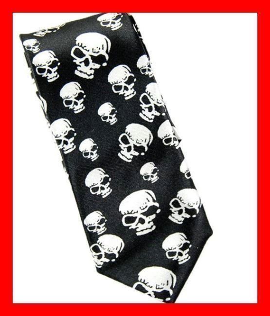 Boland 97033 Krawatte – Schwarz/Weiß Calavera Design, 130 Cm, Für Halloween & Mottopartys
