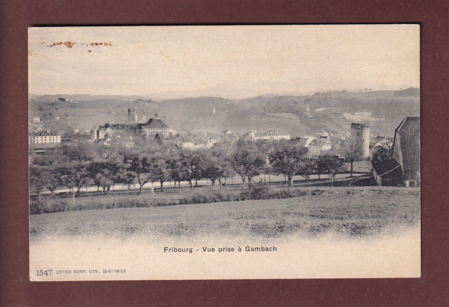 Cartes postales: Fribourg - Vue prise à GAMBACH – D'occasion à Pully par nicecards-shop