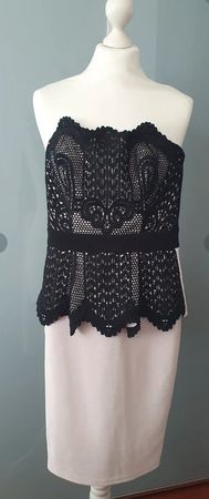 Kleid Korsett Lipsy XS/34 rose/schwarz