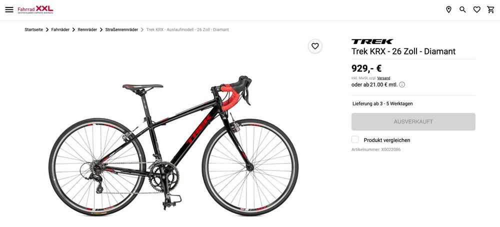 Trek cheap krx 26