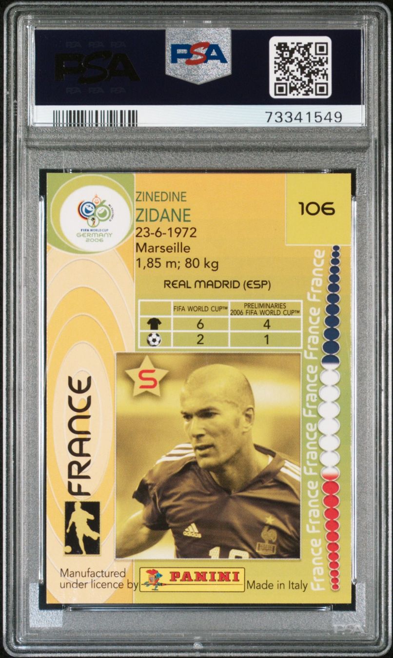 Panini Sammelbilder & Trading cards: 2006 PANINI WORLD CUP ZIDANE PSA 10 – Gebraucht aus St. Gallen von Matrix023 1