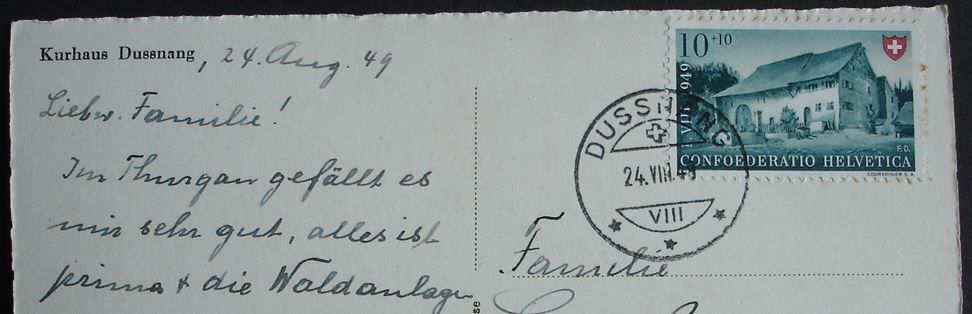 Cartoline postali: DUSSNANG Kurhaus – Usato da Jona venduto da philajona 1