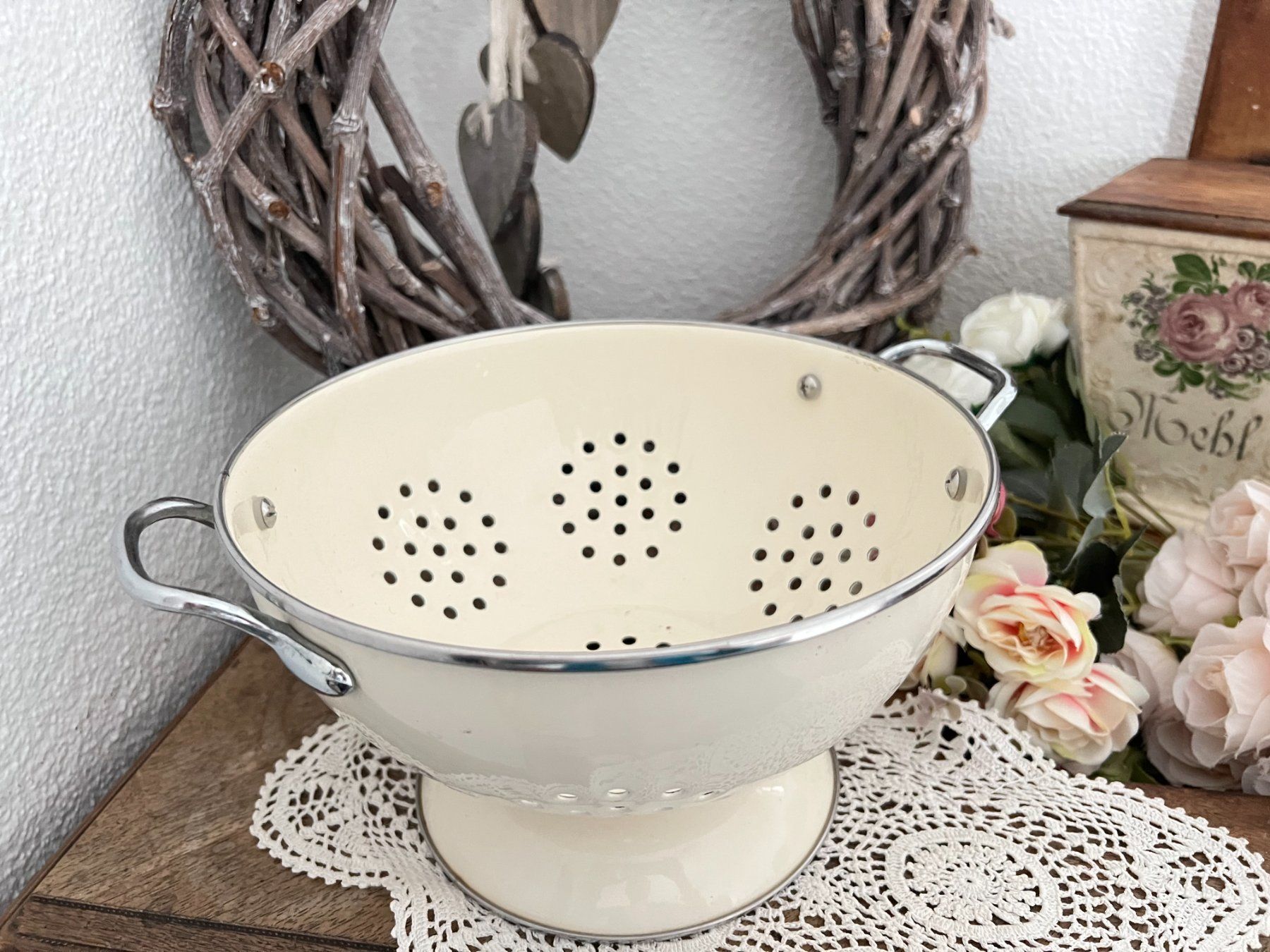 Elettrodomestici da cucina: Vintage Küchensieb - Emaille - Shabby – Usato da Walzenhausen venduto da Cerna007 3