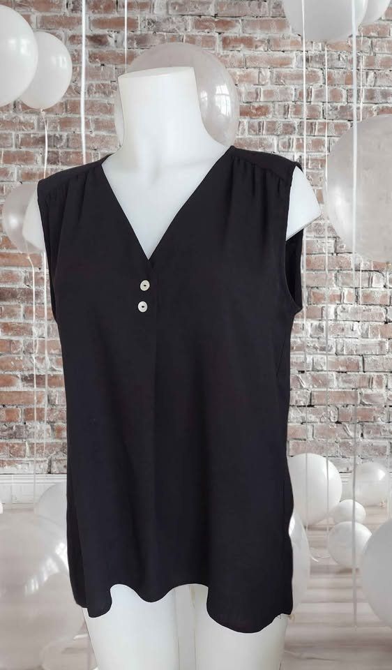 Camicette: Schwarze Bluse ärmellos Gr. L – Usato da Aarburg venduto da Hystoria 3