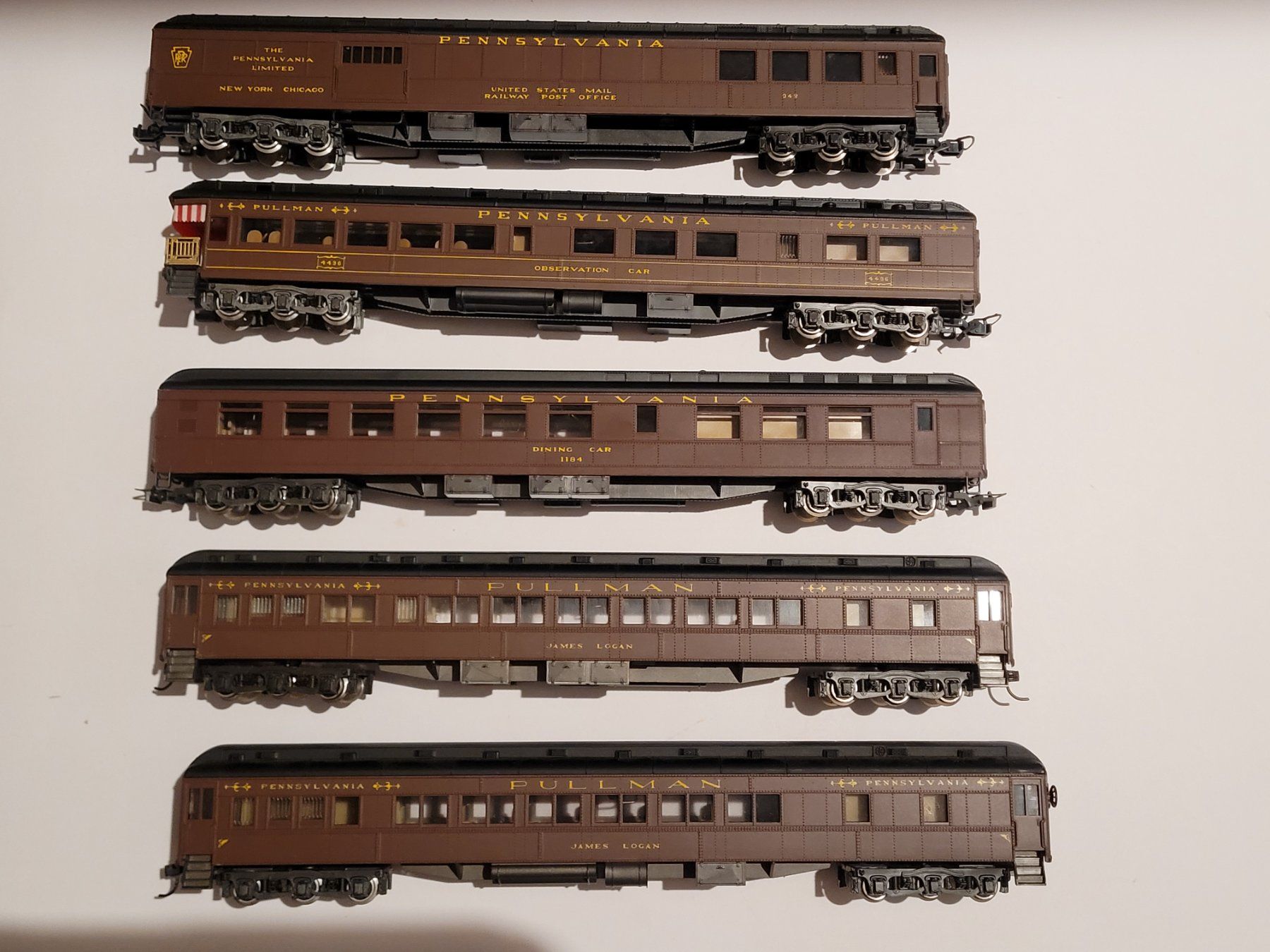Rivarossi Modellini di ferrovie: Lot de 5 wagons Pullman Pennsylvania HO Varrossi Oldtimer – Usato da La Tour-de-Peilz venduto da estelle69 1