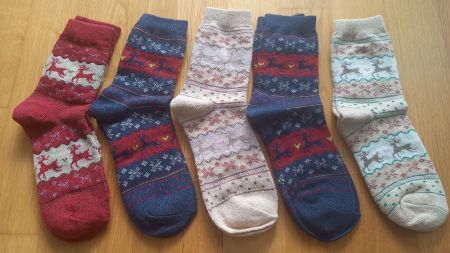 Christmas Winter socks with deer - weihnachten motiv Socken