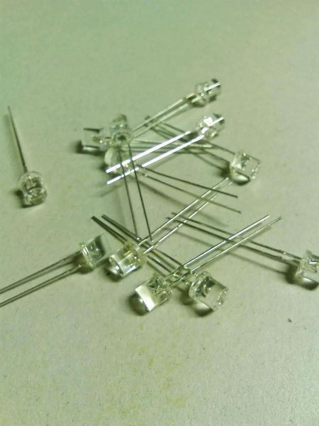 Elektronikbauteile: Flachkopf-LED 3mm, 20Stk, klar/blau – Neu (gemäss Beschreibung) aus Luzern von Salefactory 1