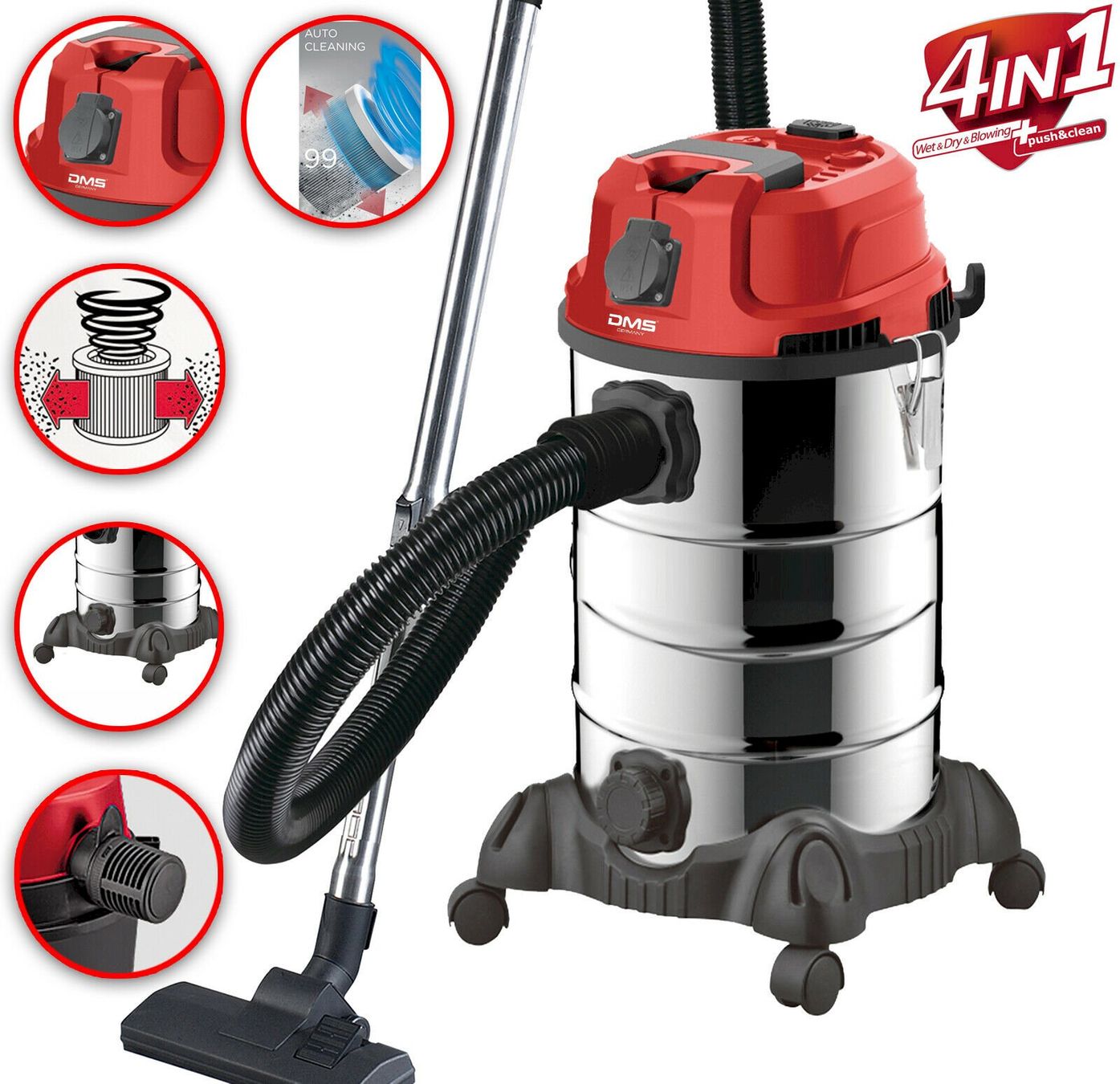 Aspirapolveri & Accessori: DMS Staubsauger 2300W Rot – Nuovo e nell'imballaggio originale da Bottighofen venduto da zaap