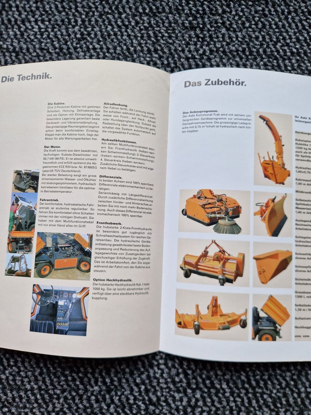 Aebi Trattori: Original Prospekt Aebi Kommunal-Trak KT70 – Usato da Dürnten venduto da Bachtel84 1