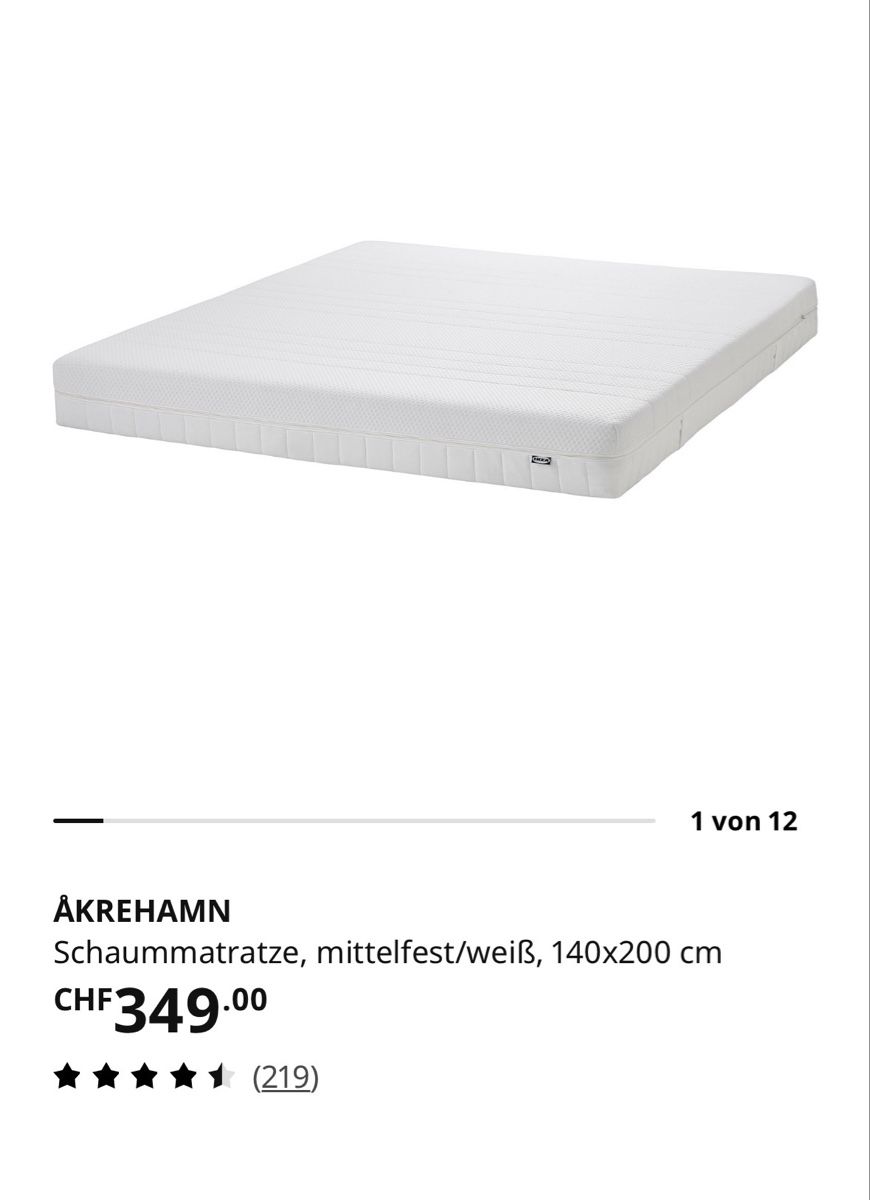 Matratzen: Matratze Ikea 200/140 – Gebraucht aus Wädenswil von Heimeli21 2