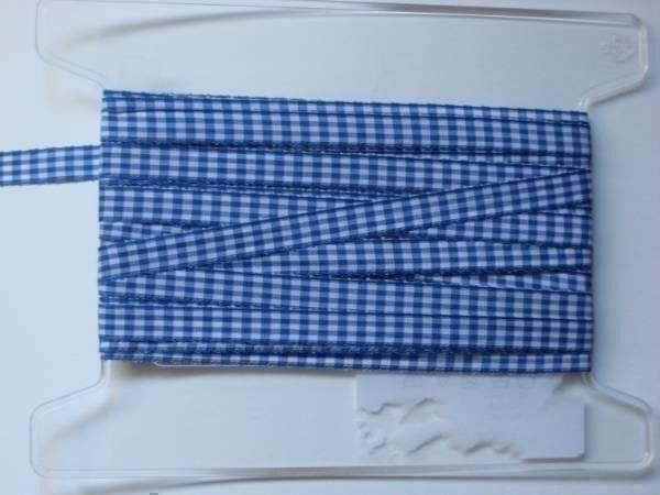 Nastri decorativi: Karoband blau/weiss Polyester 1cm breit – Nuovo e nell'imballaggio originale da Füllinsdorf venduto da Schlupp