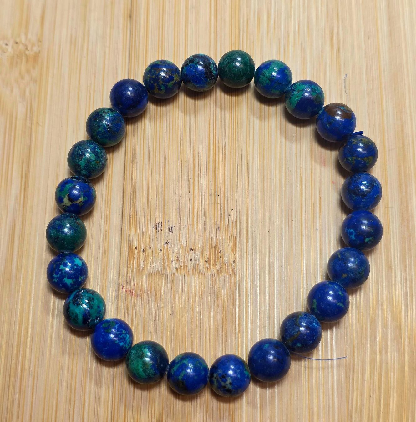 Minerali & Pietre curative: Azurit-Malachit Armband B 8.6mm – Nuovo e nell'imballaggio originale da Matzingen venduto da Shay_Crystalz
