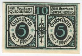 Notgeld "10 Pfennig. Quedlinburg 1921"