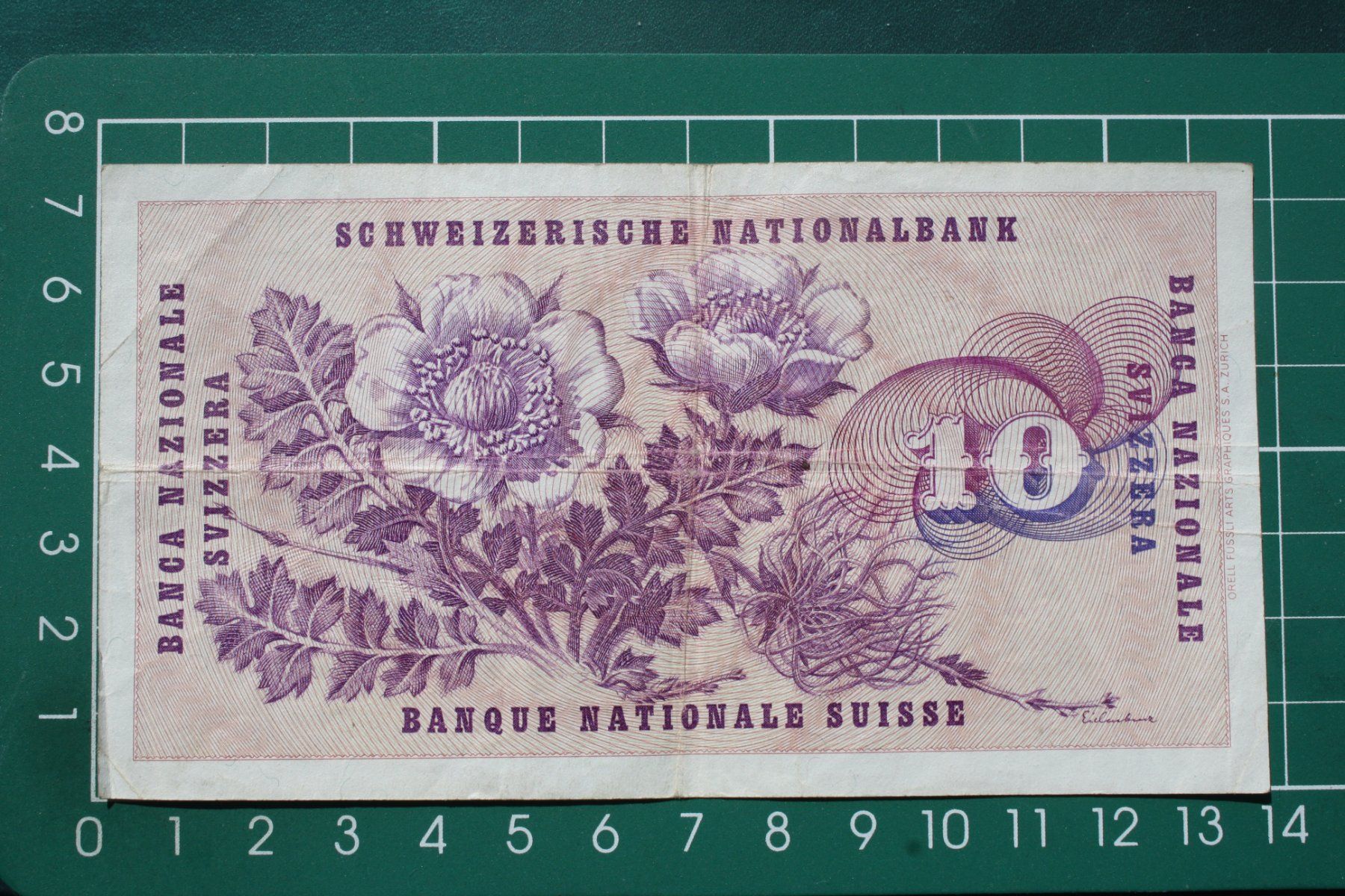 Banknoten: gottfried keller banknote 10 franken 1972 – Gebraucht aus Laupen BE von Gufi57 1