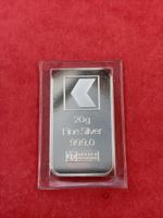 Silberbarren 20g 999.0 Feinsilber im Blister versiegelt
