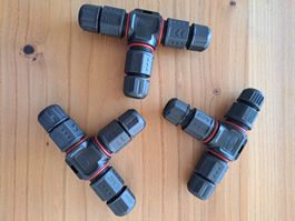 Kabelverbinder, 2 polig, T-Stück, IP68, neu, 3 Stück !!