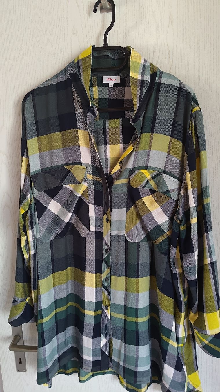 S.Oliver Camicette: Flanellbluse S'Oliver Oversized Gr. 48 – Nuovo (secondo la descrizione) da Illnau venduto da Sefan