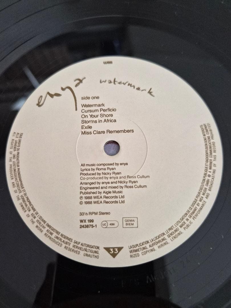 Dischi in vinile: Schallplatte / LP Enya Watermark 1986 – Usato da Dielsdorf venduto da Haesi0 3