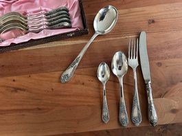 Besteckkasten 25 tlg. Silberauflage