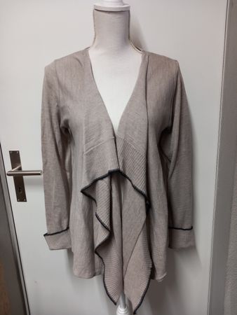 Elegante Strickweste Mona, Schurwolle Gr.40 beige