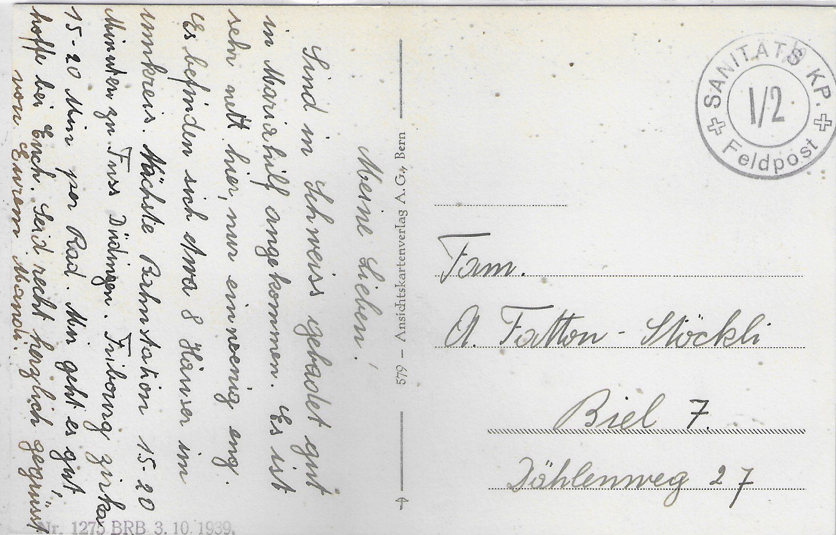 Cartoline postali: Düdingen - Guin - Vue generale – Usato da Ettingen venduto da Kartenplanet 1