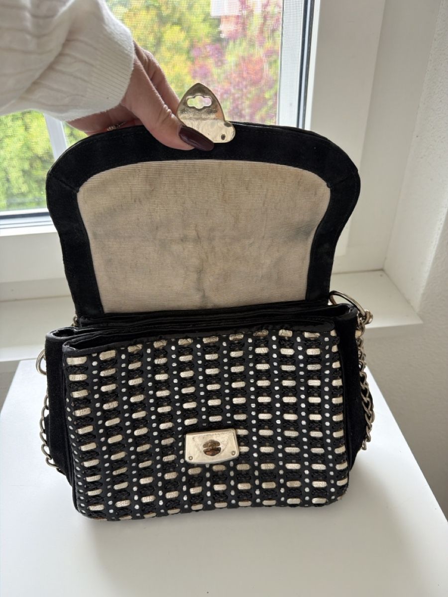 Taschen für Damen: Reiss Black & White Woven Shoulder Bag – Gebraucht aus Stallikon von RTagel 1