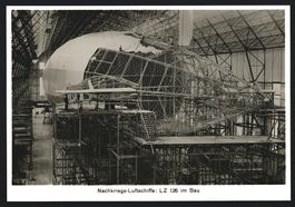 Fotografie Zeppelin LZ 126 im Bau
