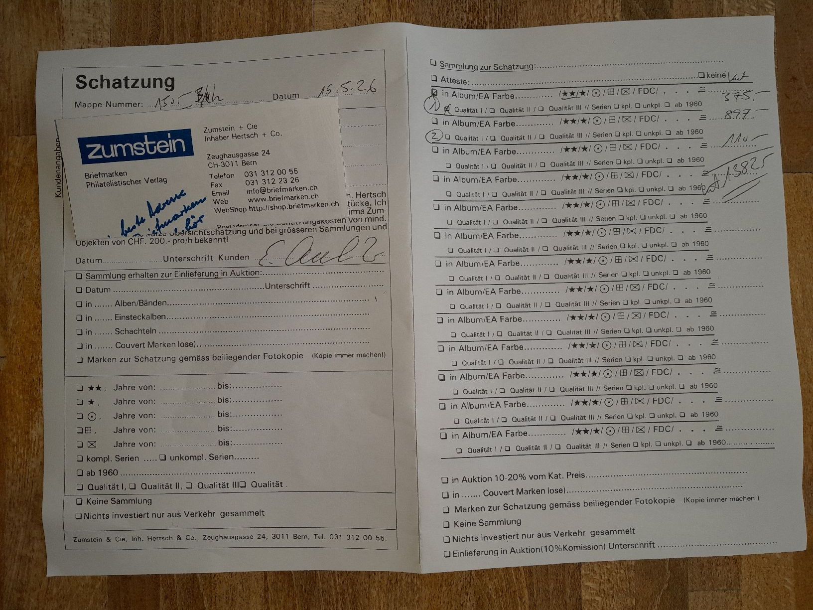Alle Briefmarken: Brief-Marken-Sammlung – Gebraucht aus huttwil von Mfeilenhauer 4