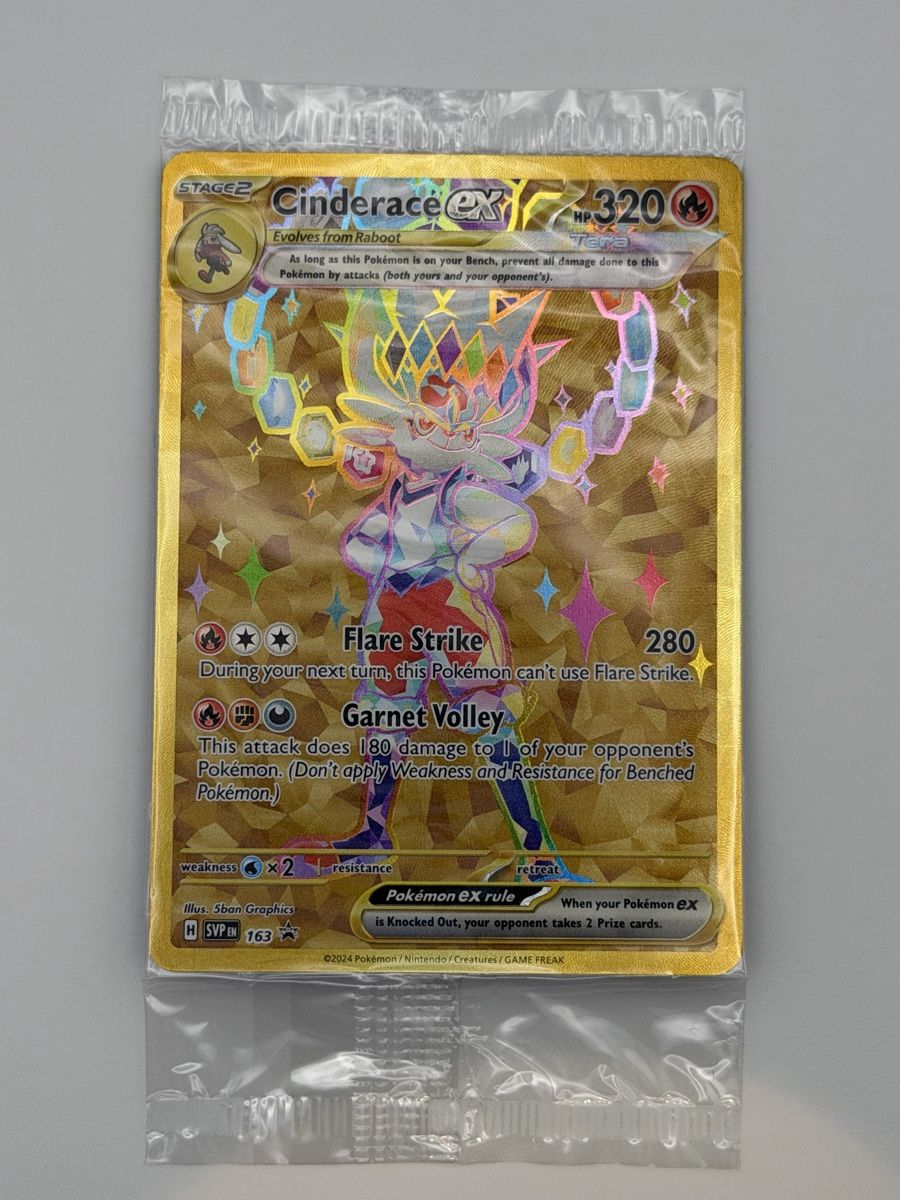 Pokémon Carte collezionabili: Pokémon Cinderace ex 163 Promo – Nuovo e nell'imballaggio originale da Uster venduto da EDM1903