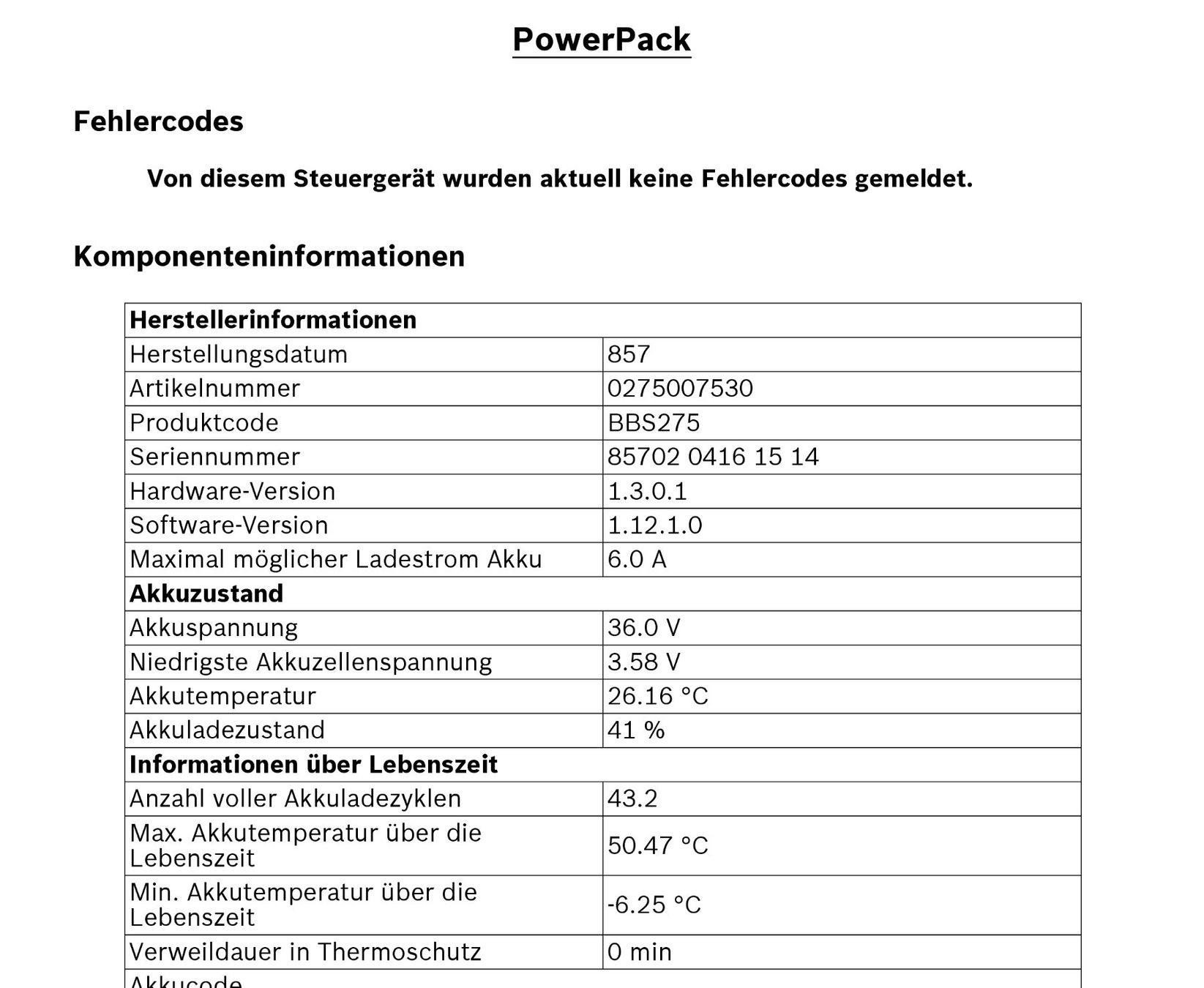 Bosch Akkus: Powerpack 500 Akku - 500Wh 100% mit Bosch Messbericht – Gebraucht aus Winterthur von .-thx-. 7