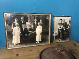2 Bilder Rahmen silber Holz und Metal (selten) guter Zustand