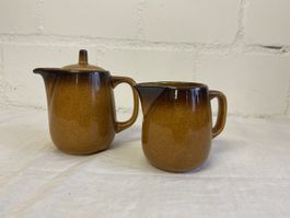Vintage kleine Rössler Milchkanne und Rahmkanne