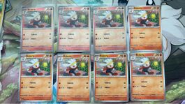 8 Pokemon Karten Kickerlo neuwertiger Zustand R. holo ASC