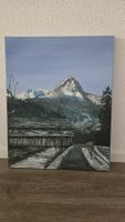 Gemälde Berglandschaft Winterstimmung, Bruno Zumstein 50x40