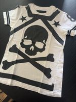 Philipp Plein T-Shirt Skull Bone Print Grösse S weiss