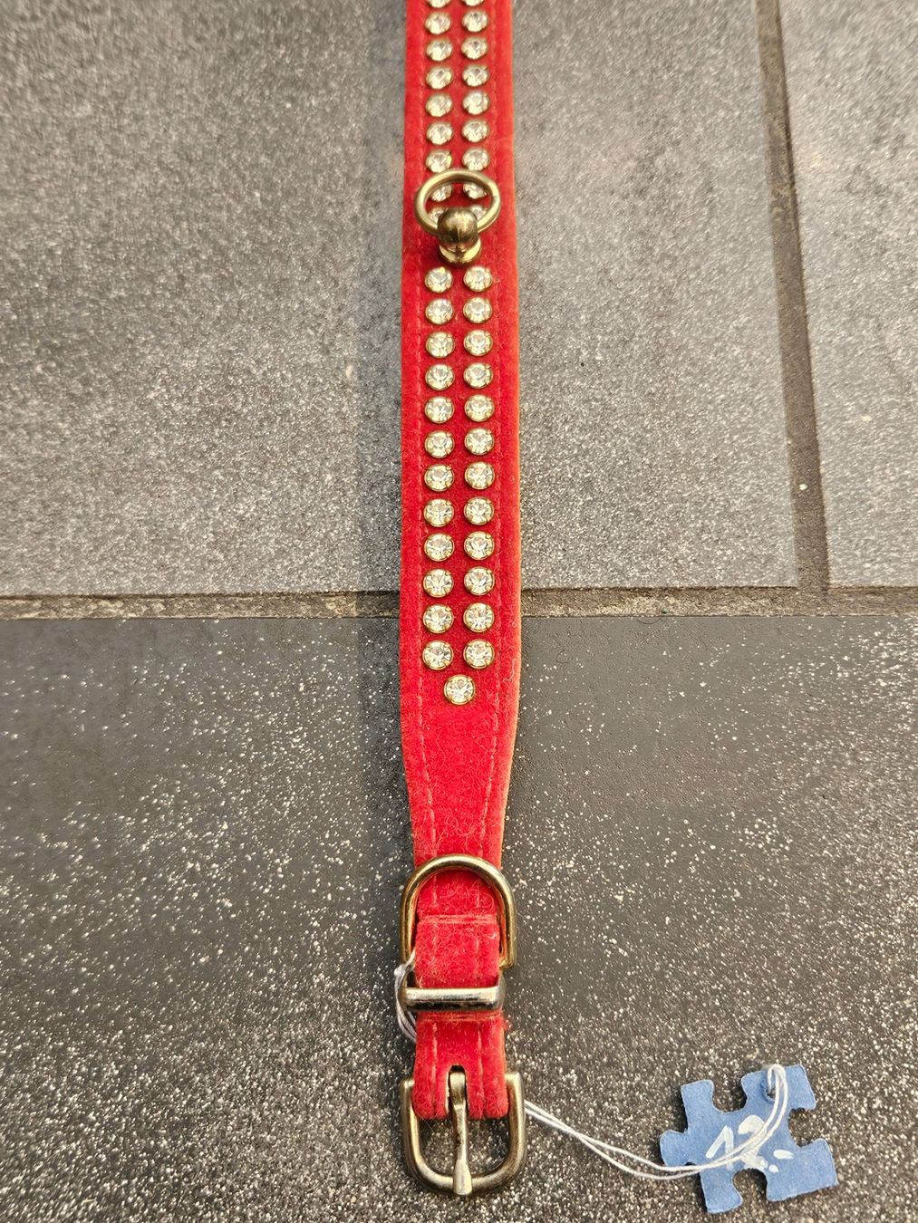 Guinzagli & Collari: Hundehalsband, rot, mit Strass, Samt, klein – Nuovo (secondo la descrizione) da Ormalingen venduto da nomolnoi 3