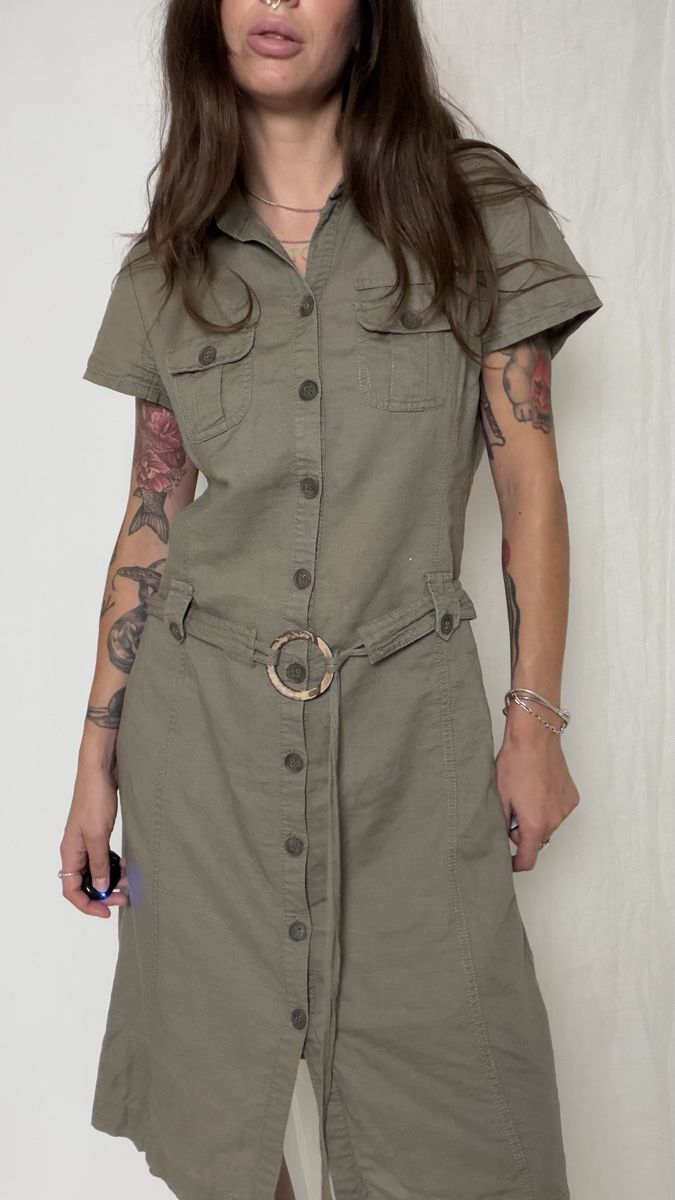 S.Oliver Kleider: Khaki utility midi dress – Gebraucht aus Knonau von Grapesvintage 5