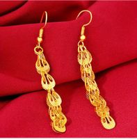 Elegante 24k vergoldete Ohrringe, glamourös
