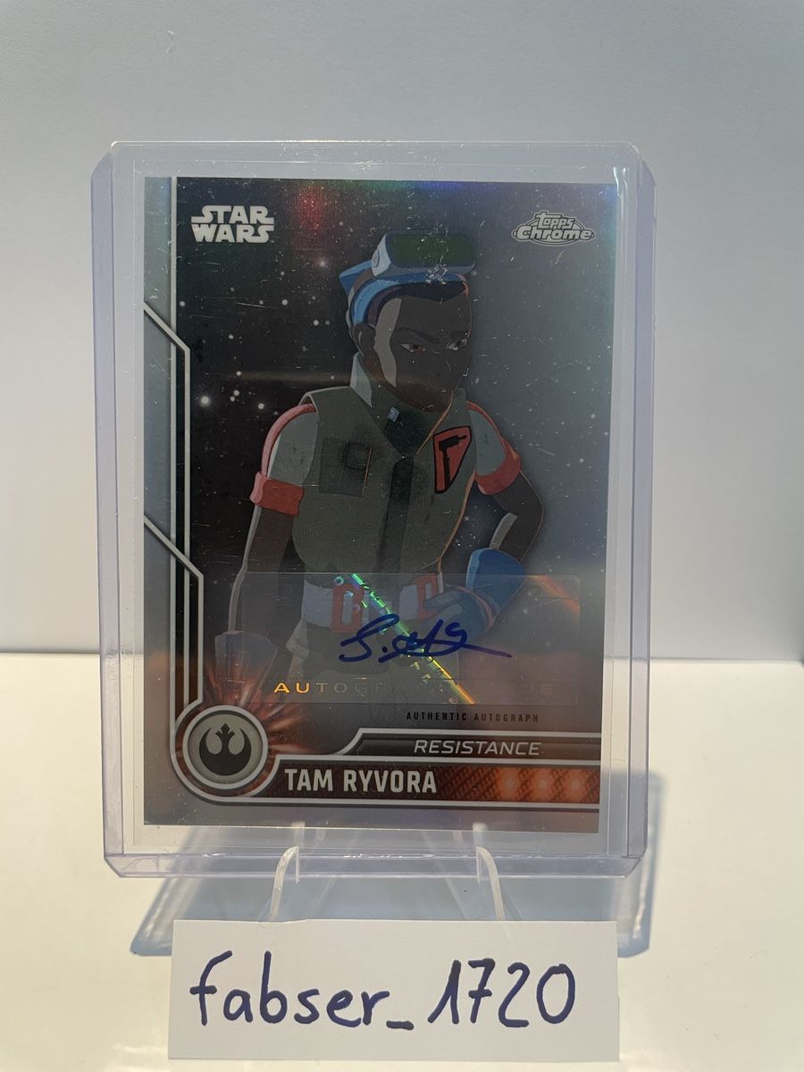Topps Carte collezionabili: 2023 Topps Chrome Star Wars Tam Ryvora #38 Refractor Auto – Nuovo (secondo la descrizione) da Ostermundigen venduto da fabser_1720