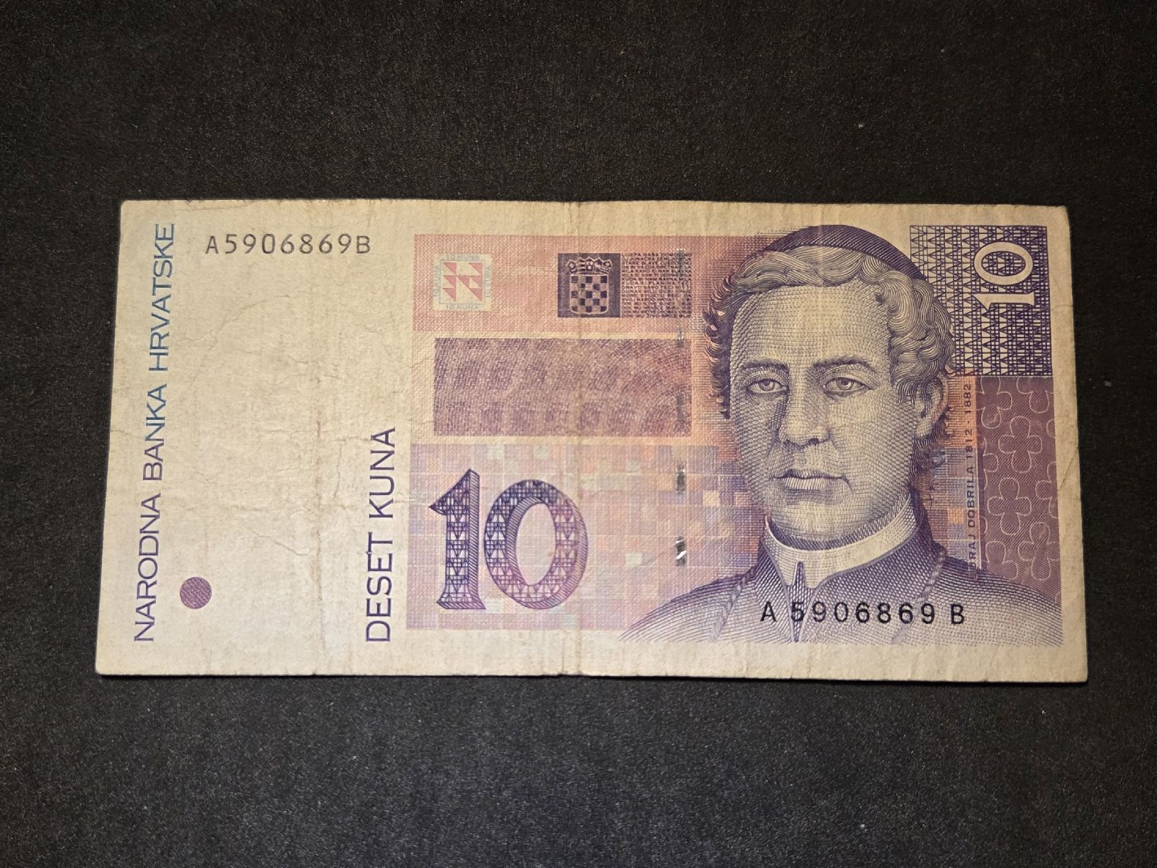 Banconote: 10 Kuna - Kroatien - 1993 – Usato da Geroldswil venduto da Antica01