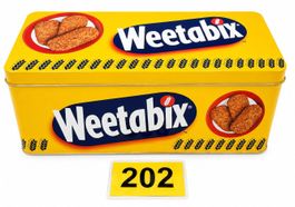 Weetabix Blechdose, Vintage, Gelb, Sammlerstück, Nr. 202