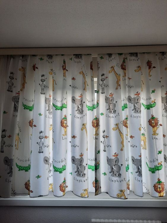 Wilde Leoparden Vorhänge - Afrikanische Safari Dschungel Motive Fürs Kinderzimmer