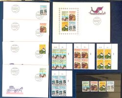 1987 / 100 J. Tourismus FDC + Einzel FDC + VOLSTEMPEL +4er