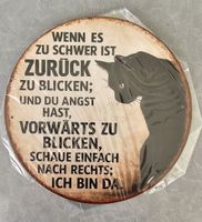 Metallschild, Katze mit Spruch, neu und originalverpackt