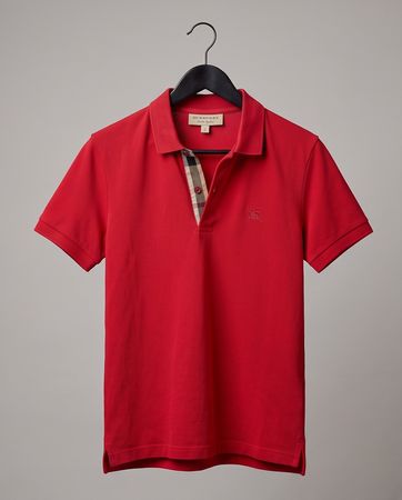 Polo BURBERRY Homme Rouge – Taille XS – Très bon état