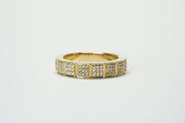 18k Gelbgold Fingerring mit Diamanten